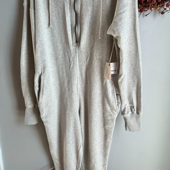 FP Movement X Hatch SMALL Maternity Warm Up Jumpsuit Heather Grey - Picture 5 of 14
